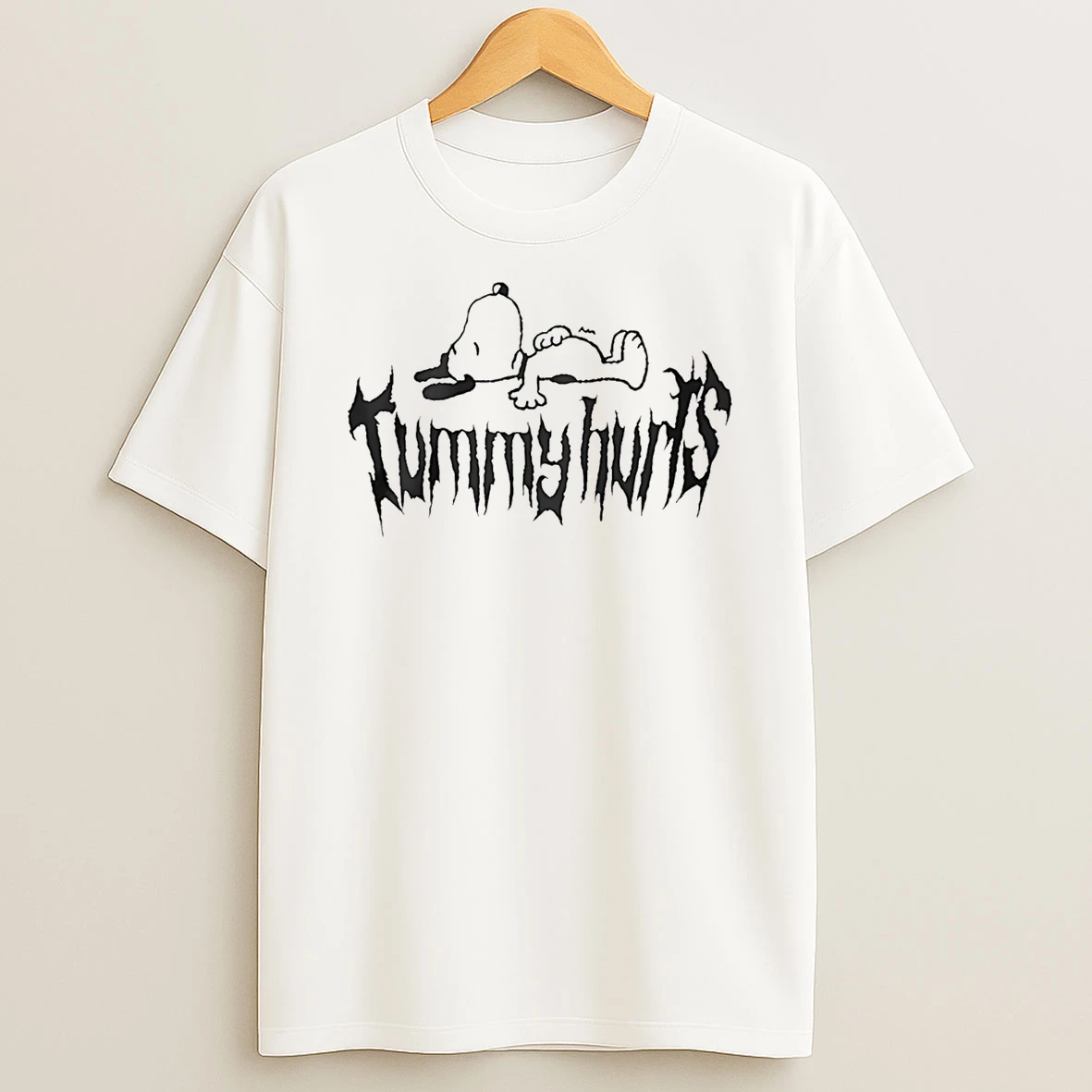 Snoopy Tummy Hurts T Shirt