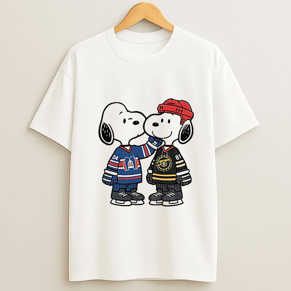 Snoopy X Ilya Rozanov And Shane Hollander Heated Rivalry Embroidered T Shirt