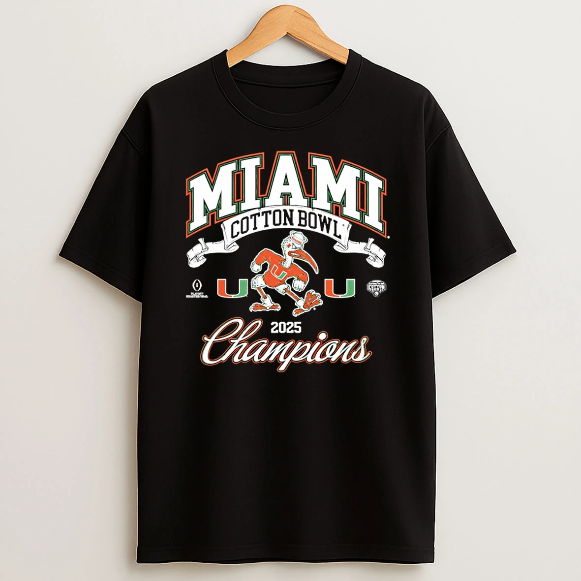 Something Inked Miami Hurricanes College Football Playoff Cotton Bowl Champions T Shirt
