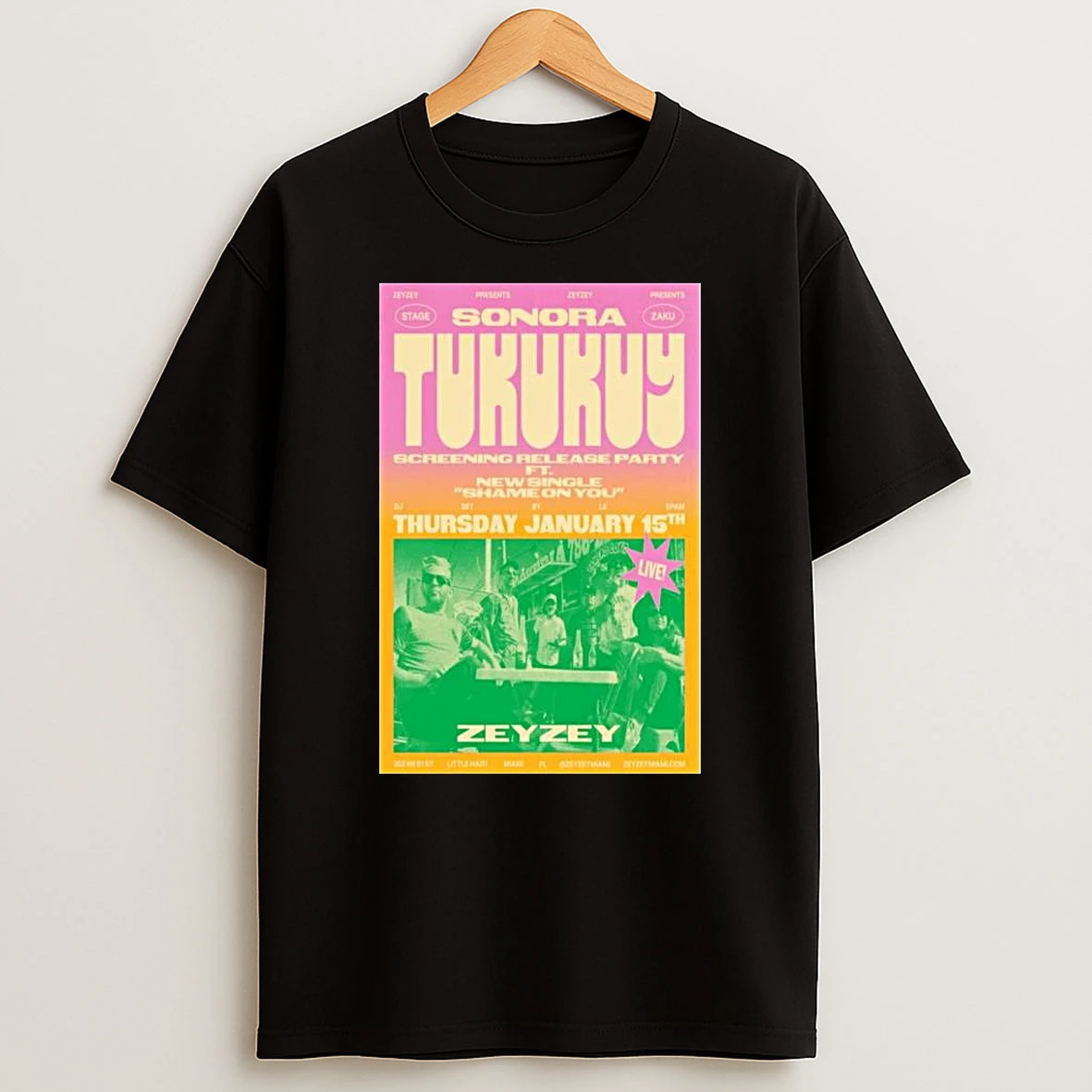Sonora Tukukuy Little Haiti Miami January 15 2026 Concert T Shirt