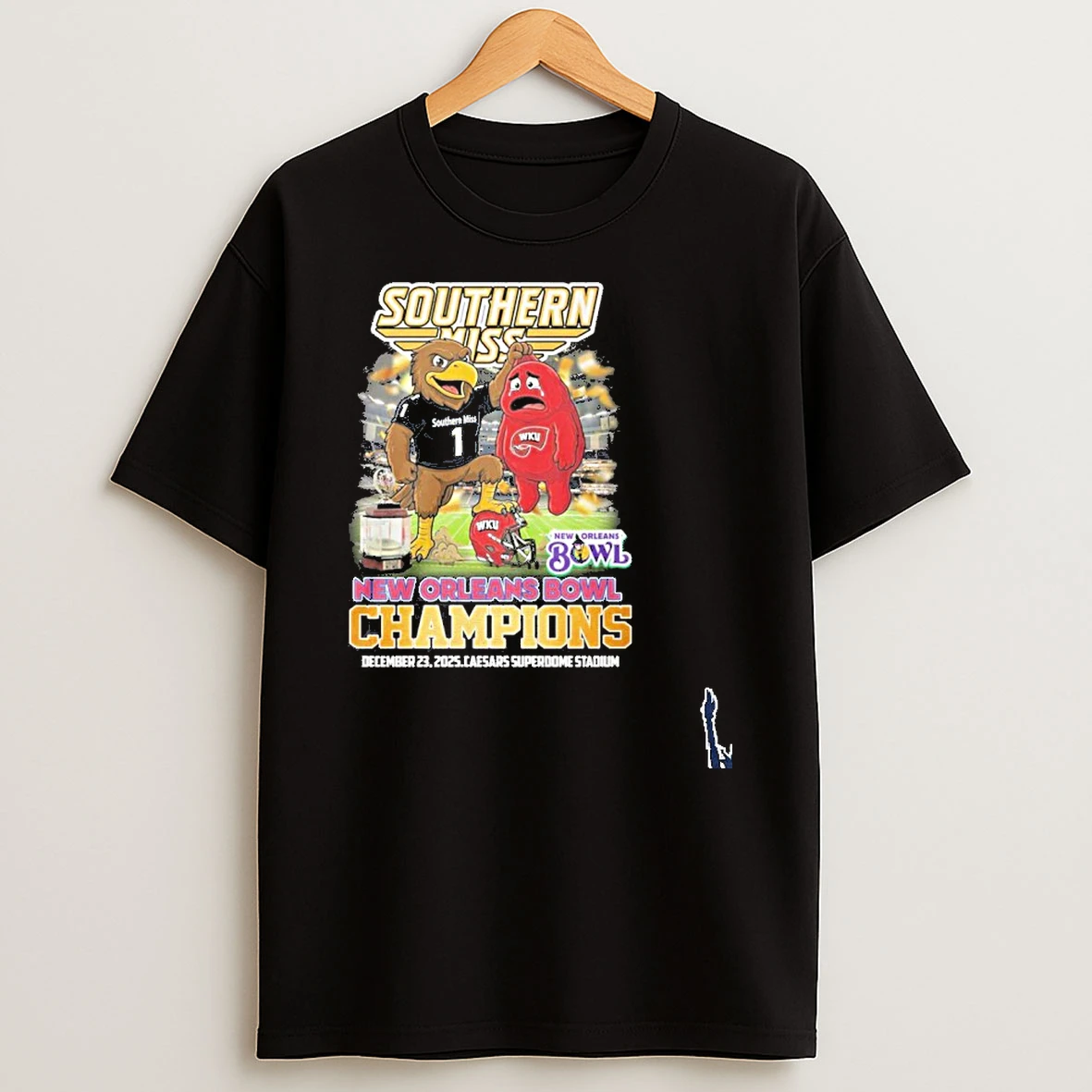 Southern Miss Mascot Beat Wku New Orleans Bowl Champions T Shirt