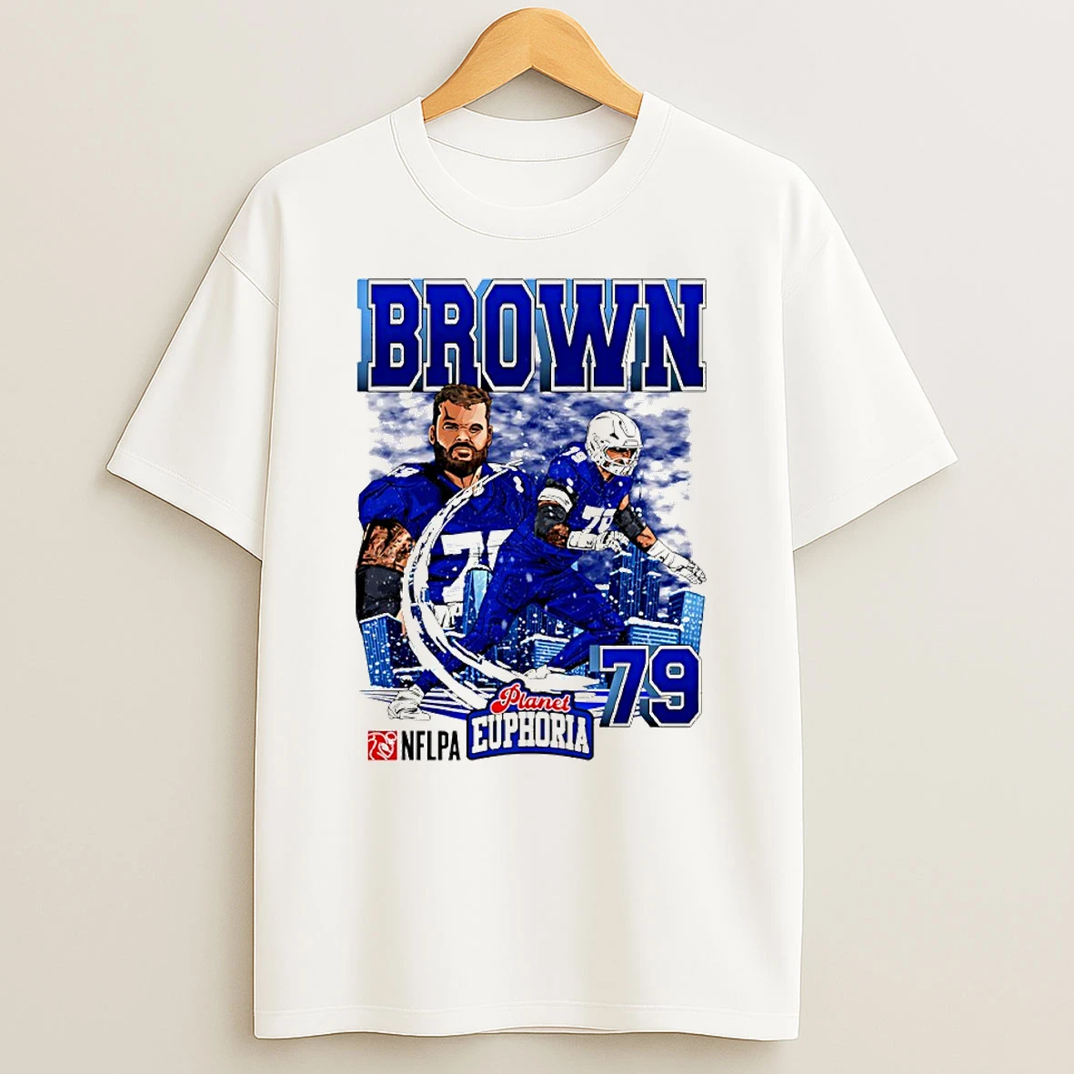 Spencer Brown 79 Buffalo Bills Offensive Tackle Comic Circle T Shirt