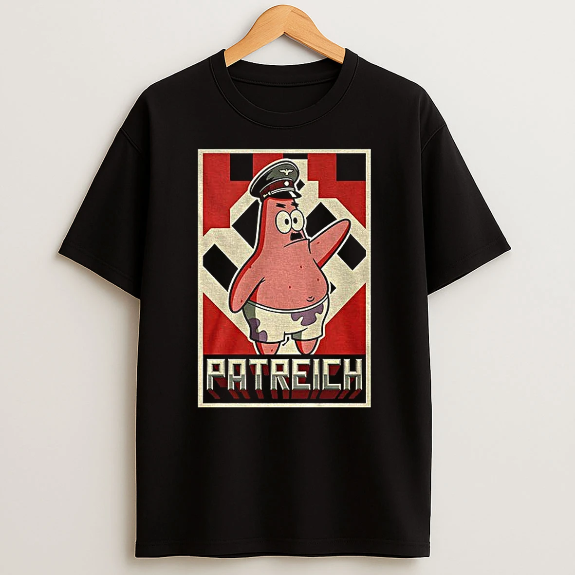Sponge Patrick Hitler Star Character Graphic T Shirt