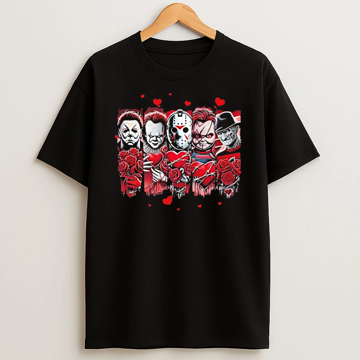 Spooky Gothic Love Horror Valentines Day T Shirt