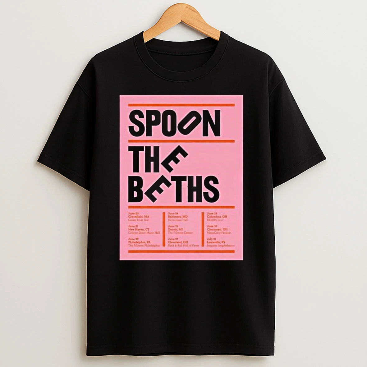 Spoon The Beths June Shows 2026 T Shirt
