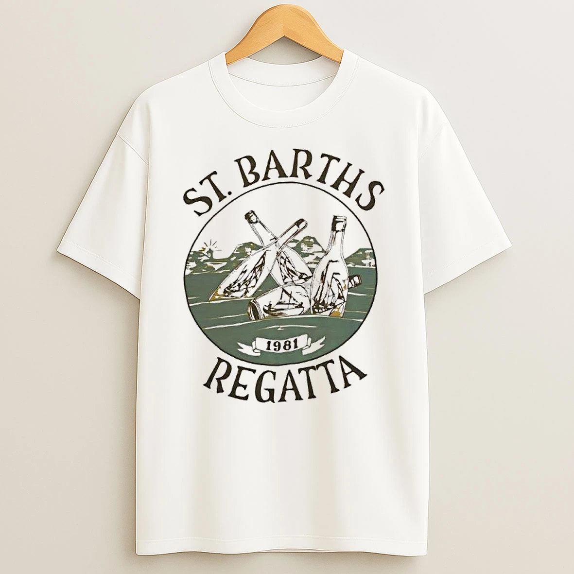 St Barths Regatta 1981 Sailing Event Graphic T Shirt