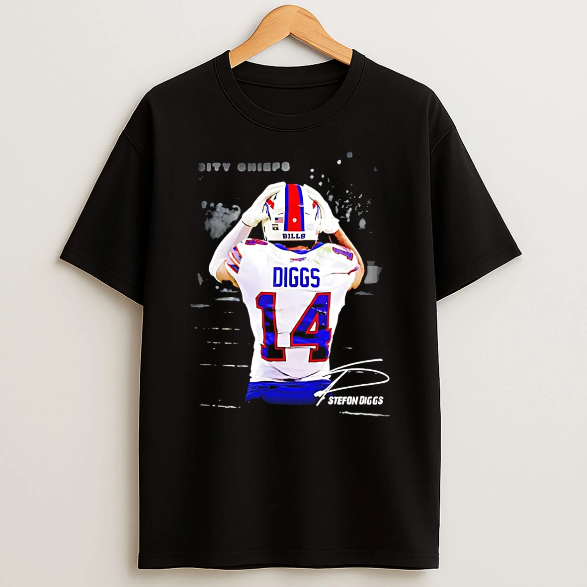 Stefon Diggs Buffalo Bills Signature Retro T Shirt