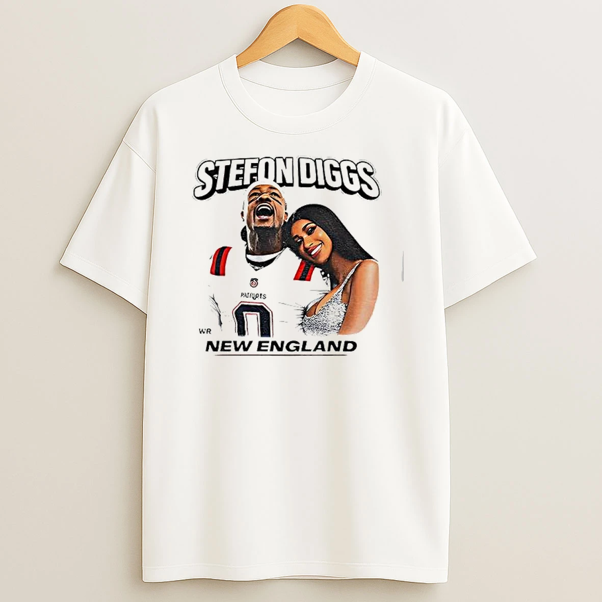 Stefon Diggs Cardi B New England Football Player T Shirt