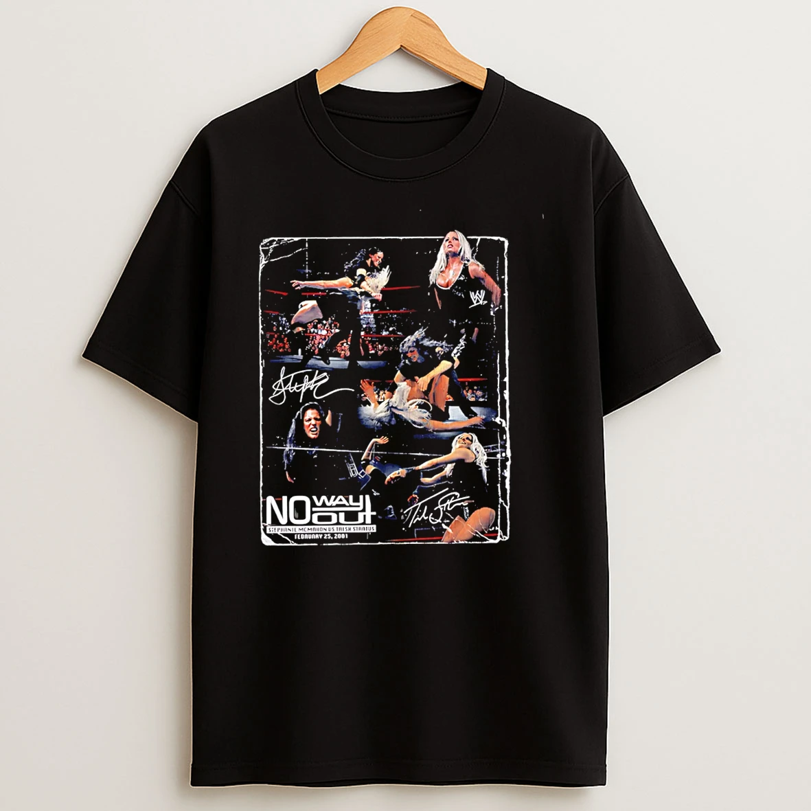 Stephanie Mcmahon Vs Trish Stratus No Way Out 25th Anniversary Vinatge T Shirt