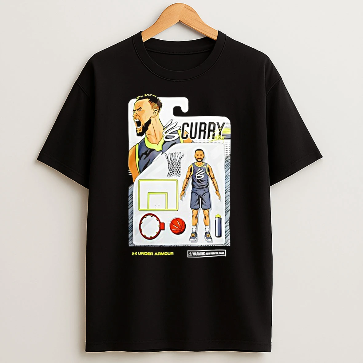 Stephen Curry Golden State Warriors Curry Brand Of Under Armour Action Figure T Shirt