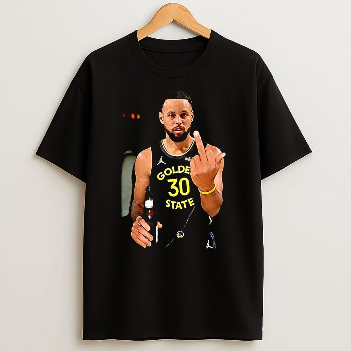 Stephen Curry Golden State Warriors Nba Middle Finger 2026 Meme T Shirt