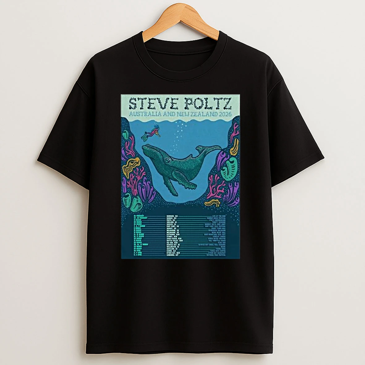 Steve Poltz Australia And New Zealand 2026 Tour T Shirt