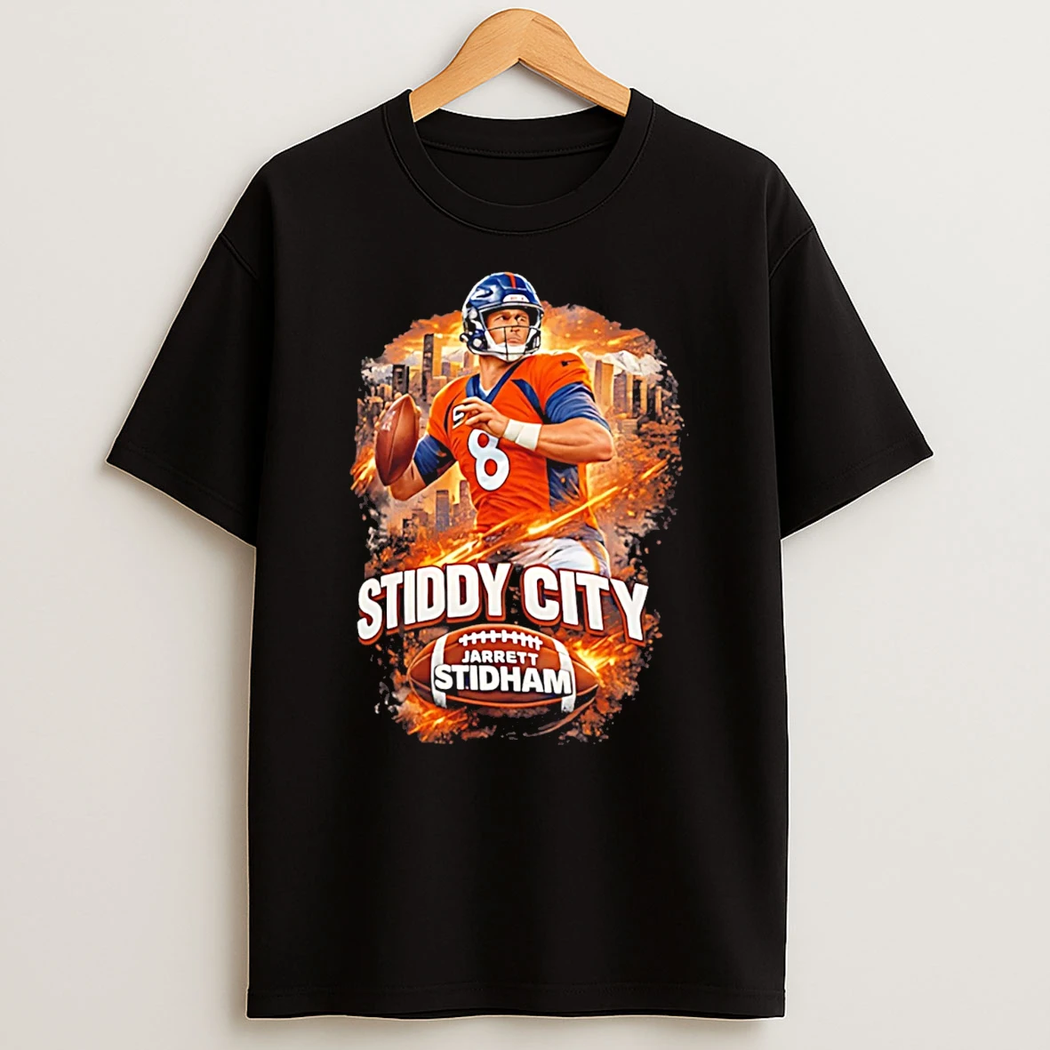 Stiddy City Jarrett Stidham Denver Broncos Quarterback T Shirt