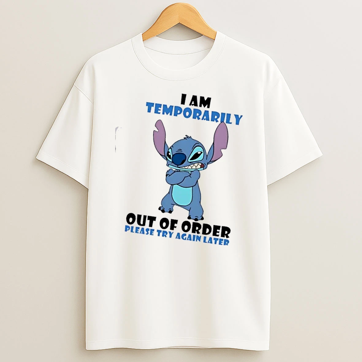 Stitch I Am Temporaril Out Of Order Please Try Again Later T Shirt