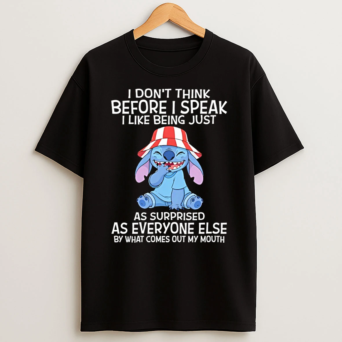 Stitch I Dont Think Before I Speak I Like Being Just As Surprised As Everyone Else By What Comes T Shirt