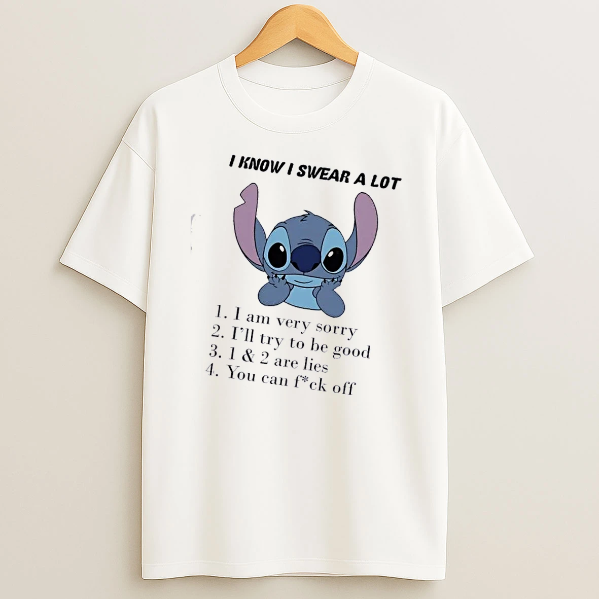 Stitch I Know I Swear A Lot T Shirt