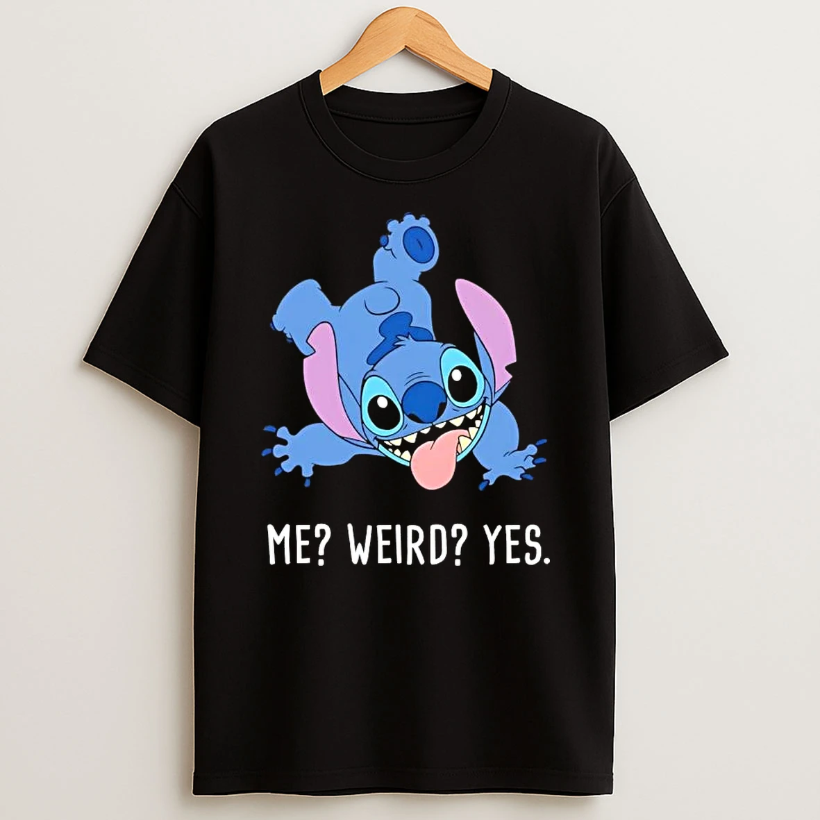Stitch Me Weird Yes Cartoon T Shirt
