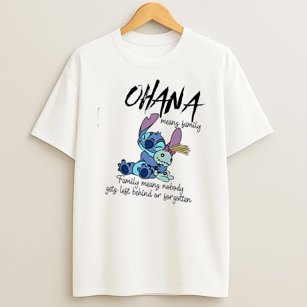 Stitch Ohana Means Family Nobody Gets Left Behind Or Gotten T Shirt