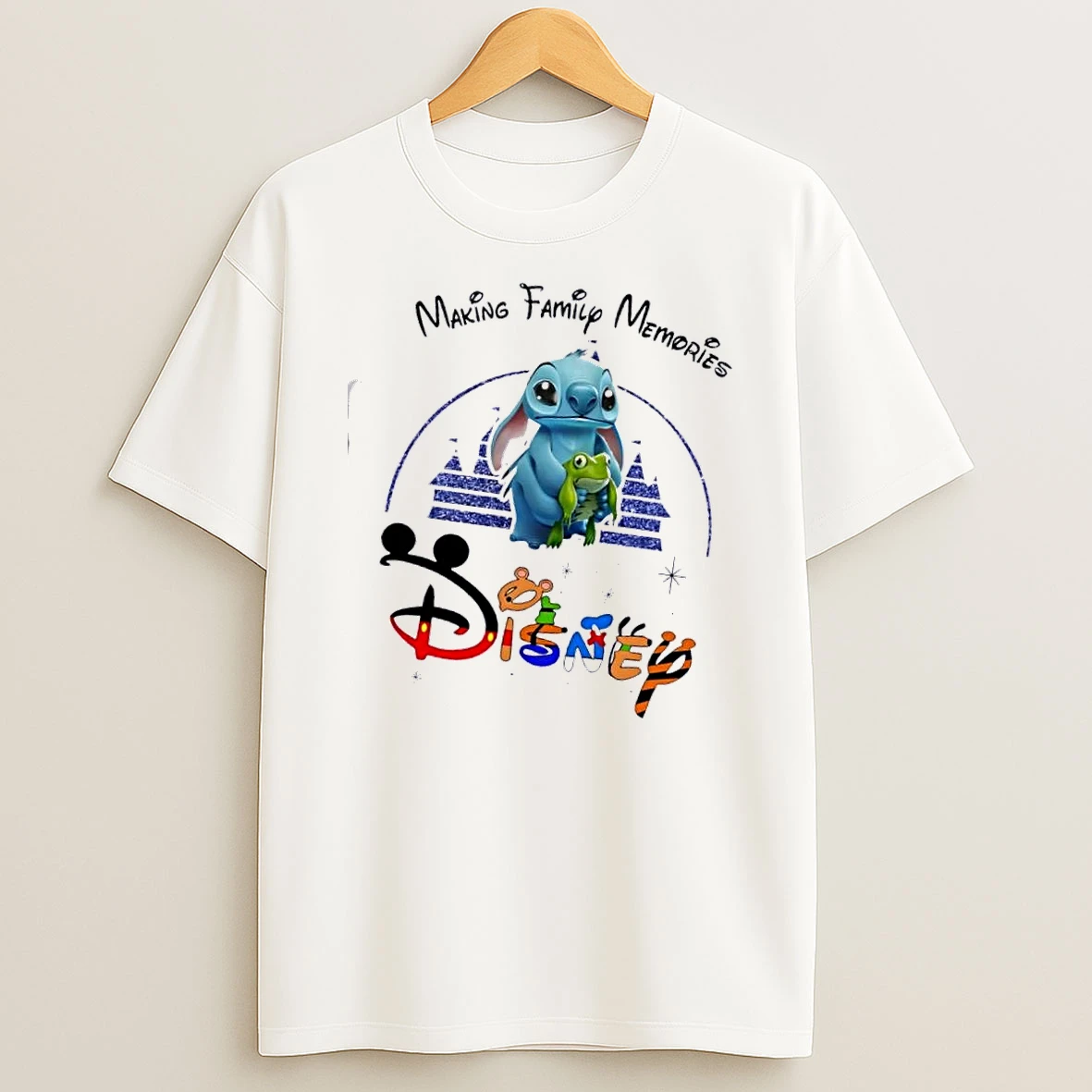 Stitch Hug Frog Making Family Memories Disney T Shirt