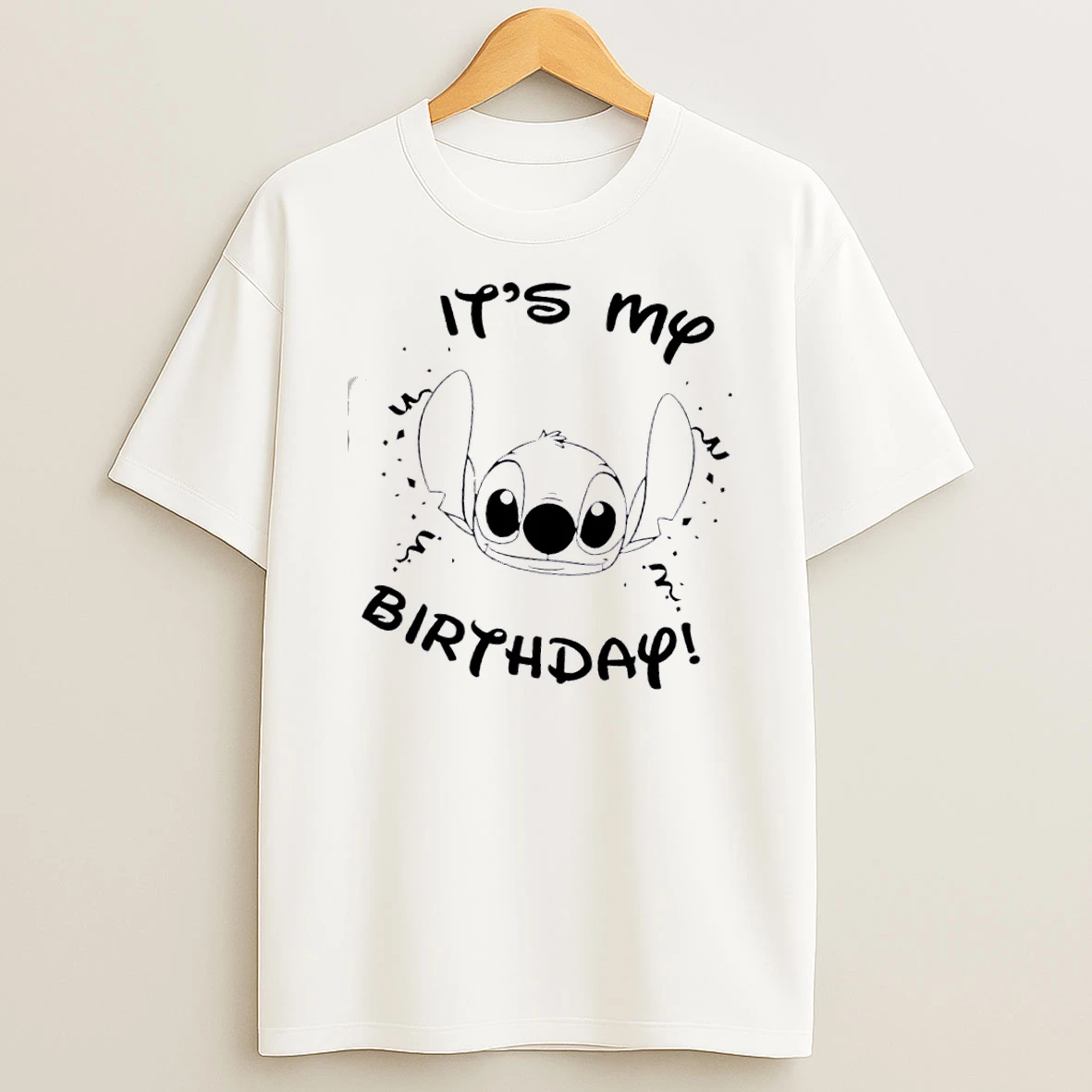 Stitch Its My Birthday Cartoon T Shirt