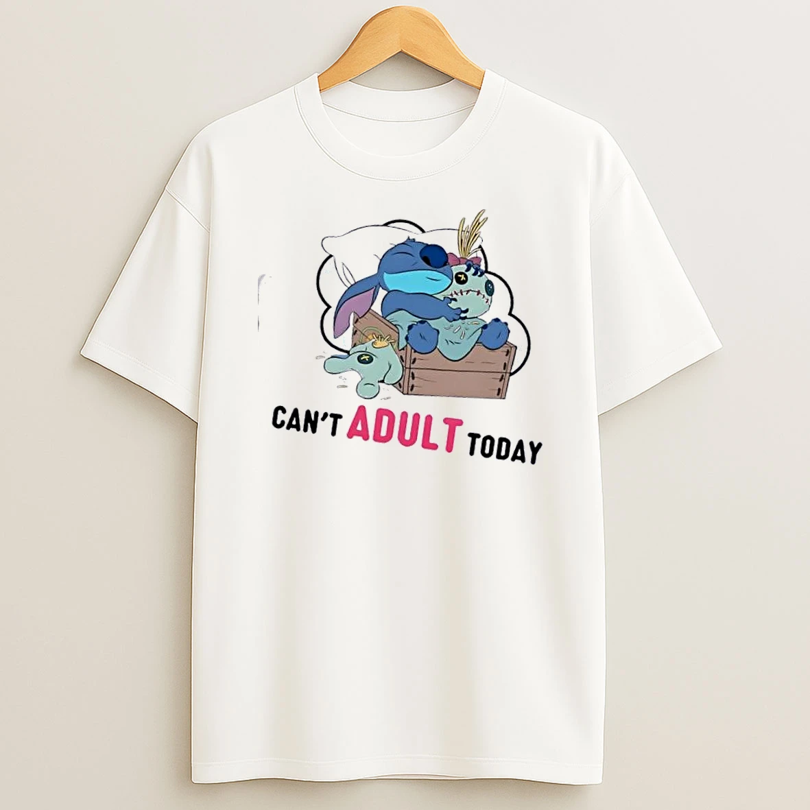 Stitch Sleep Cant Adult Today T Shirt