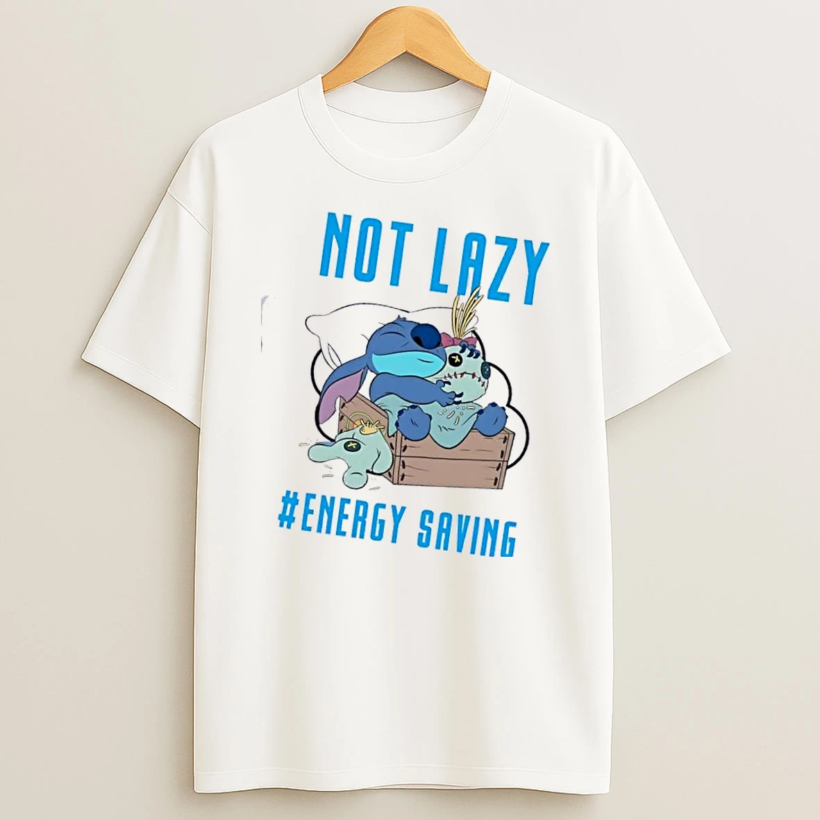 Stitch Sleep Not Lazy Energy Saving T Shirt