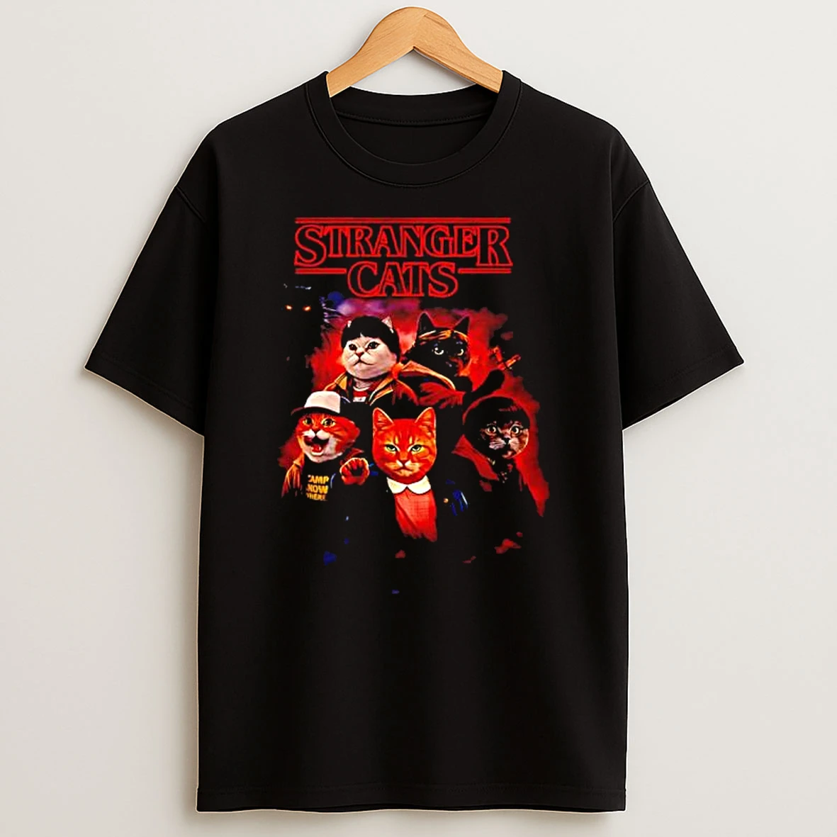 Stranger Cats Graphic T Shirt