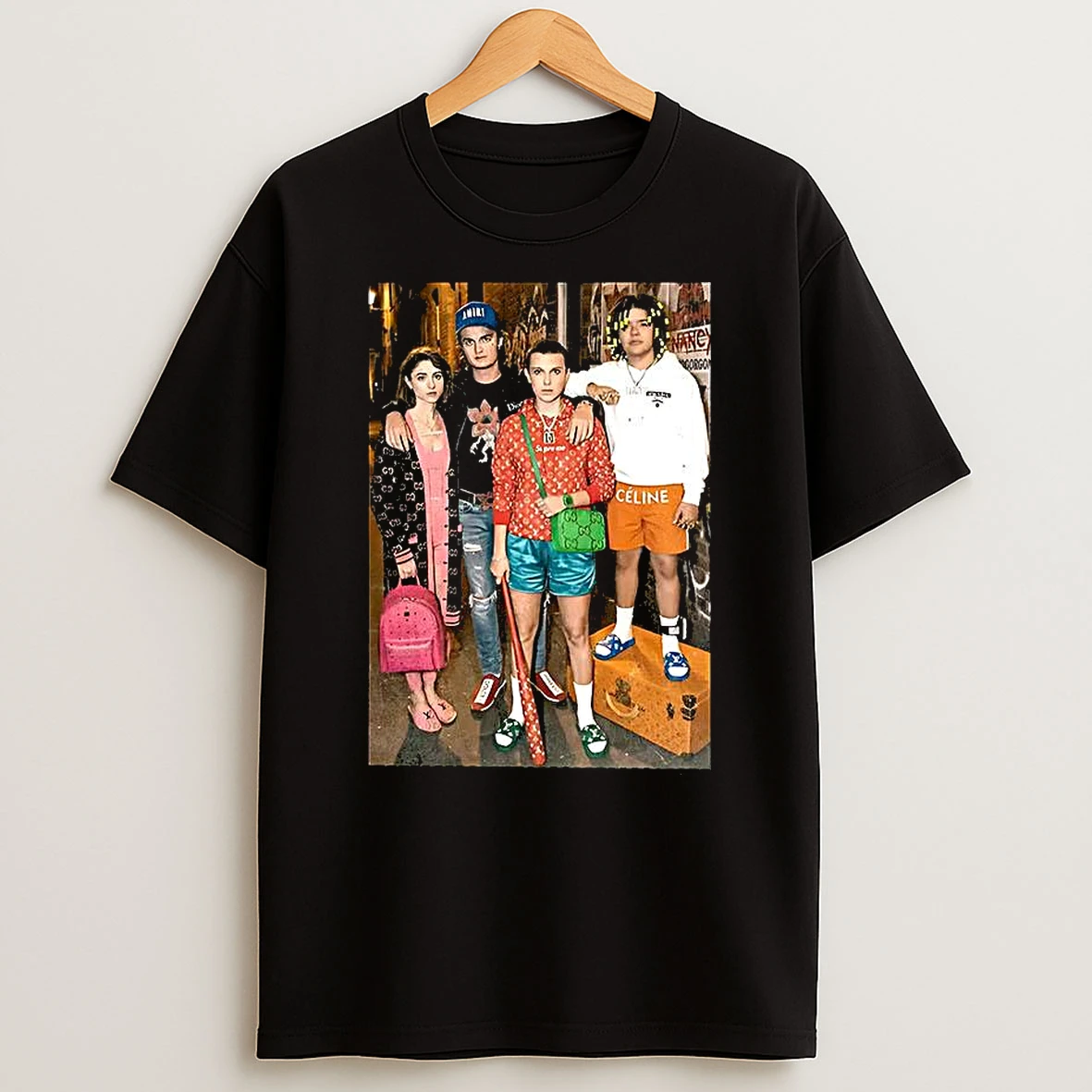 Stranger Things Actors Magazine Cover Retro T Shirt