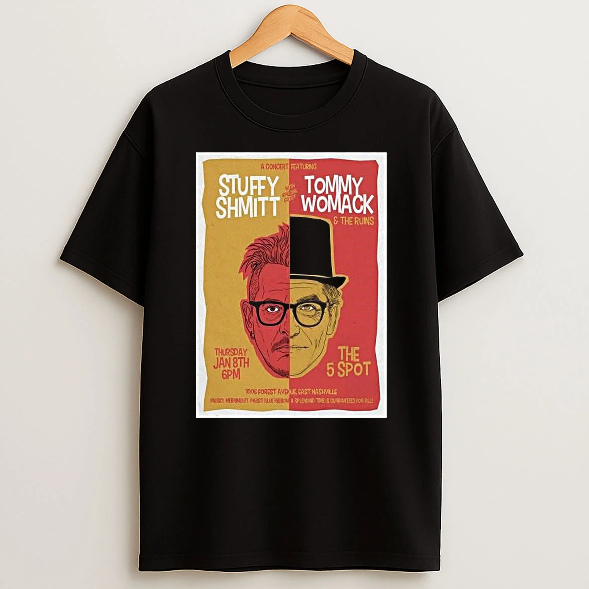 Stuffy Shmitt With Tommy Womack Event Nashville Tn On Jan 8 2026 T Shirt