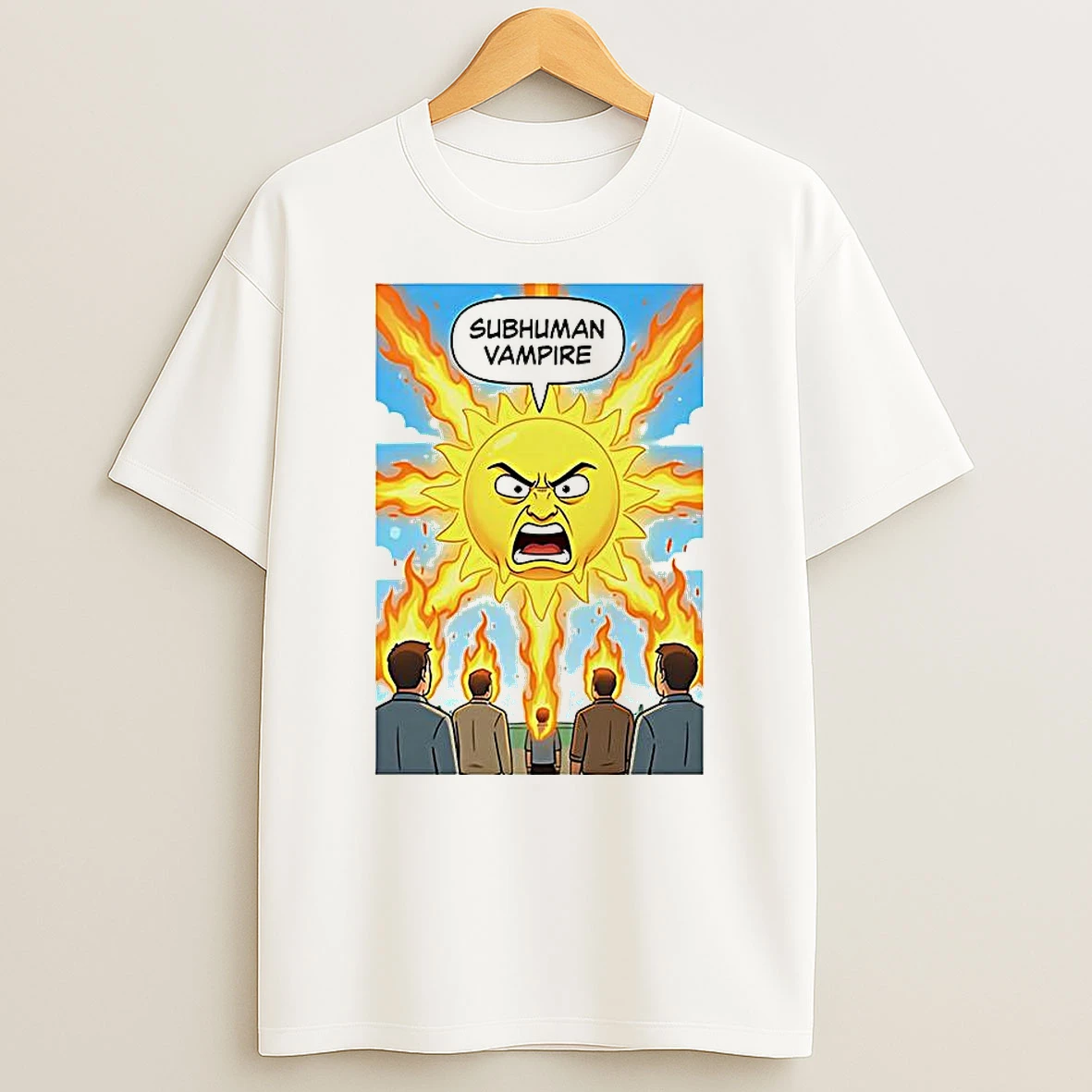 Subhuman Vampire Sun Cartoon T Shirt