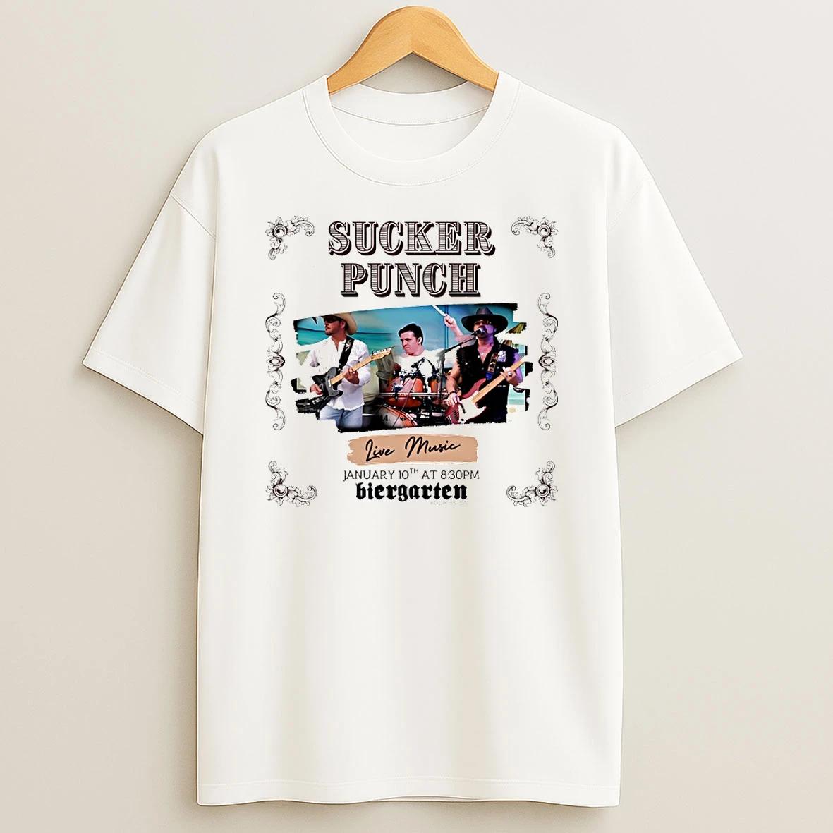 Sucker Punch Live Music At Biergarten Circle T Shirt