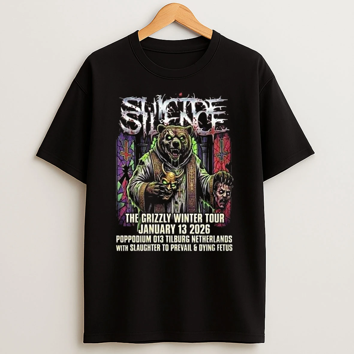 Suicide Silence The Grizzly Winter Tour January 13 2026 Poppodium 013 Tilburg Netherlands T Shirt