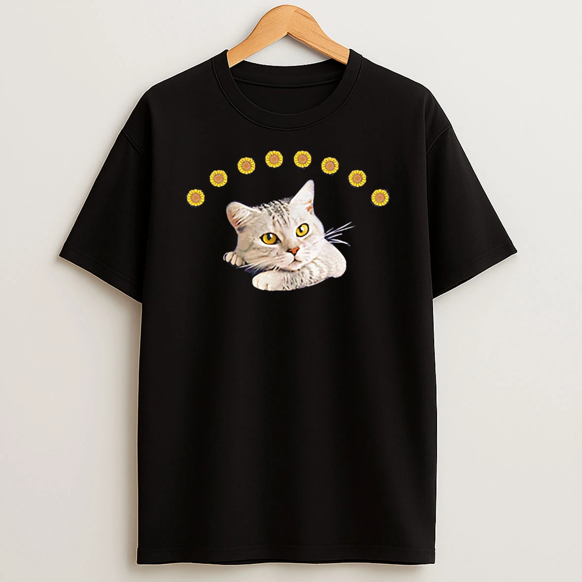 Sunflower Cat Cute T Shirt