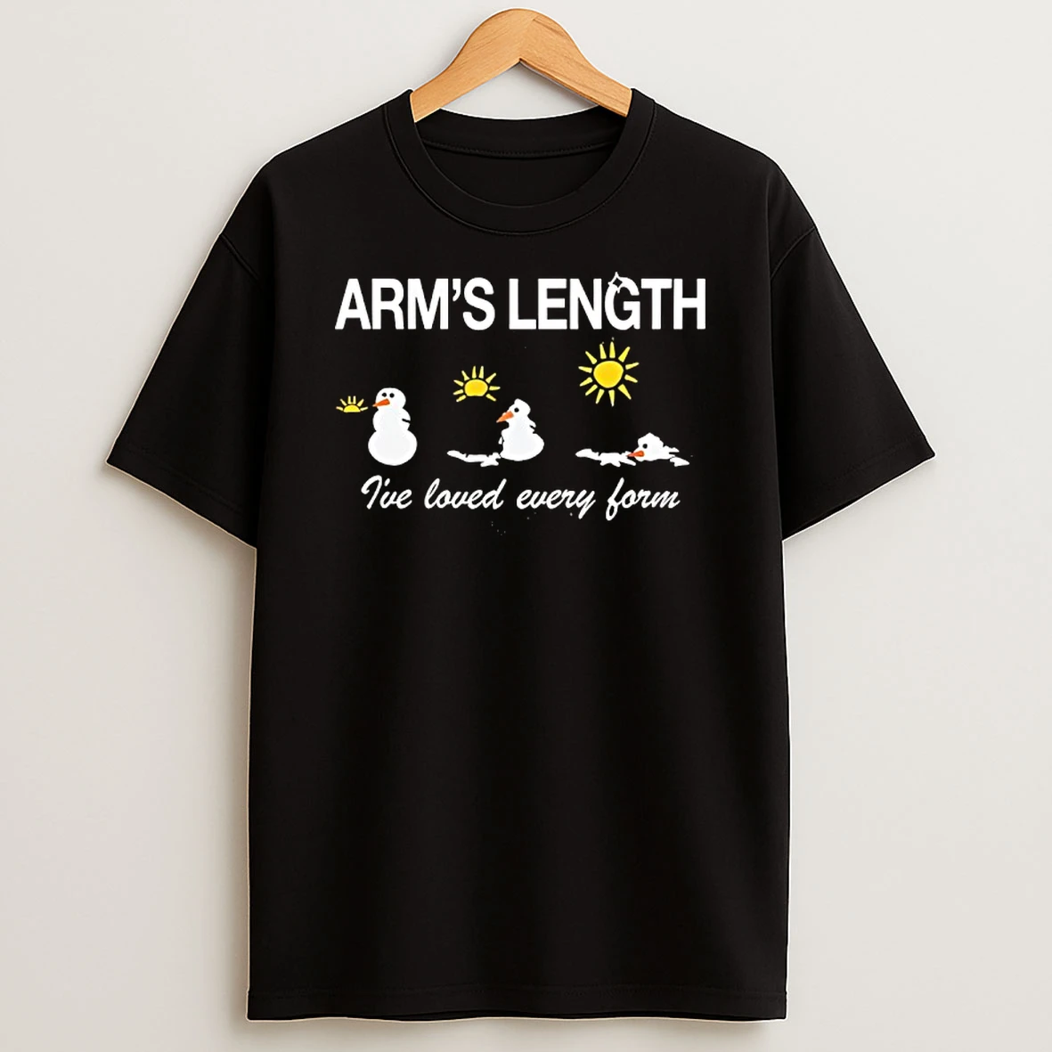 Sunrise Snowman Melting Arms Length Ive Loved Every Form T Shirt