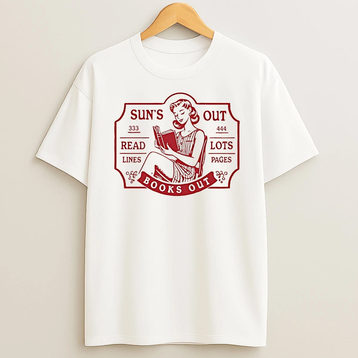 Suns Out Books Out Book Lover T Shirt