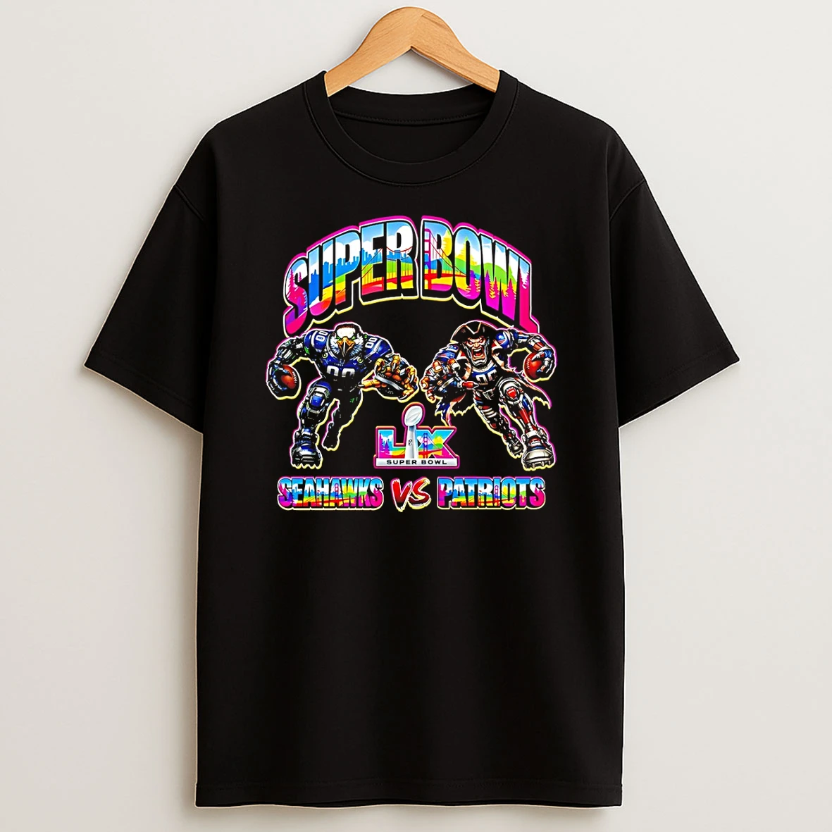 Super Bowl Lix Final Battle Seahawks Vs Patriots T Shirt