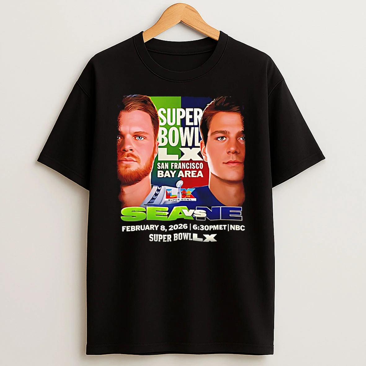 Super Bowl Lx Seahawks Vs Patriots Game T Shirt