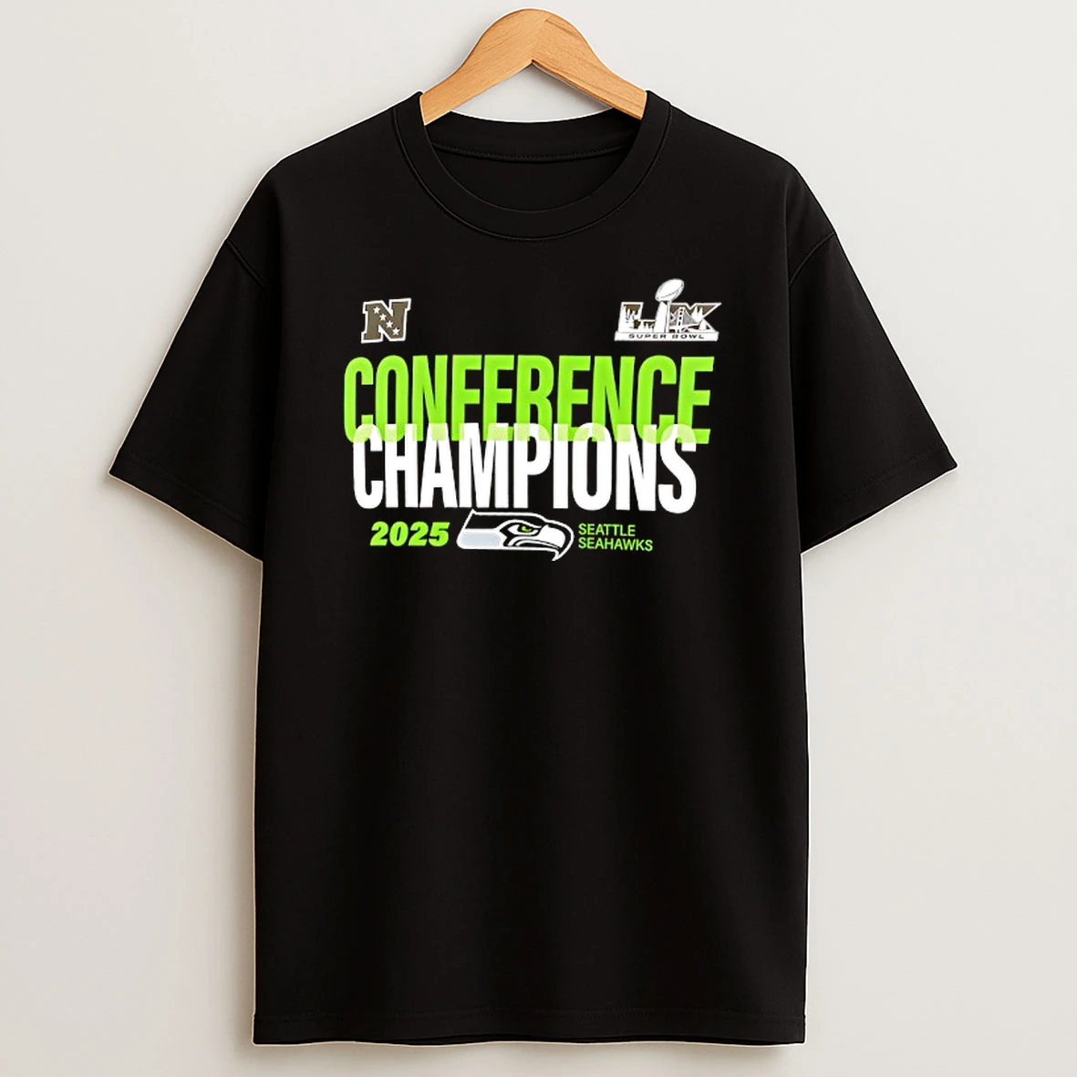 Super Bowl Lx Seattle Seahawks 2025 Nfc Conference Champions T Shirt