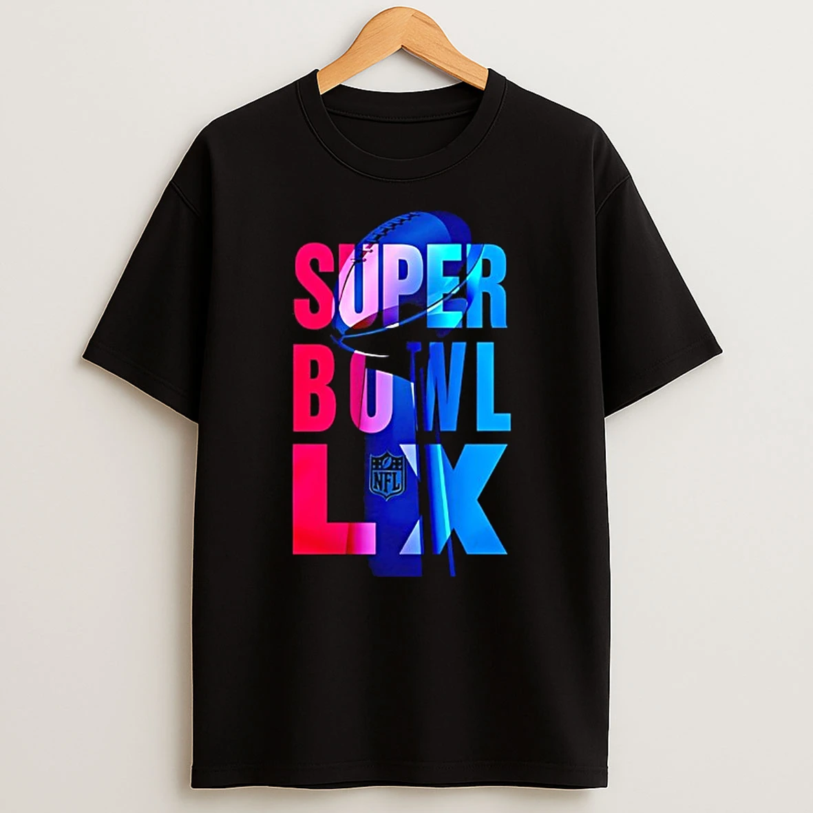 Super Bowl Lx Vince Lombardi Trophy And Nfl Logo Graphic T Shirt