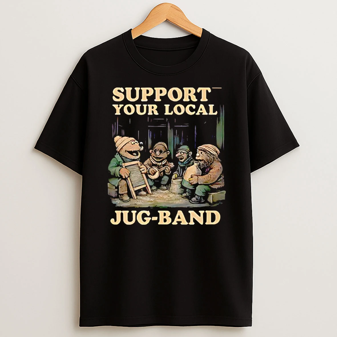 Support Your Local Jug Band Graphic Music Musician T Shirt