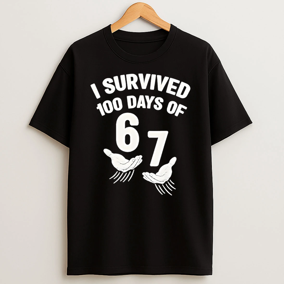 Survived 100 Days Of 67 100th Day Of School Teacher 6 7 Kids T Shirt
