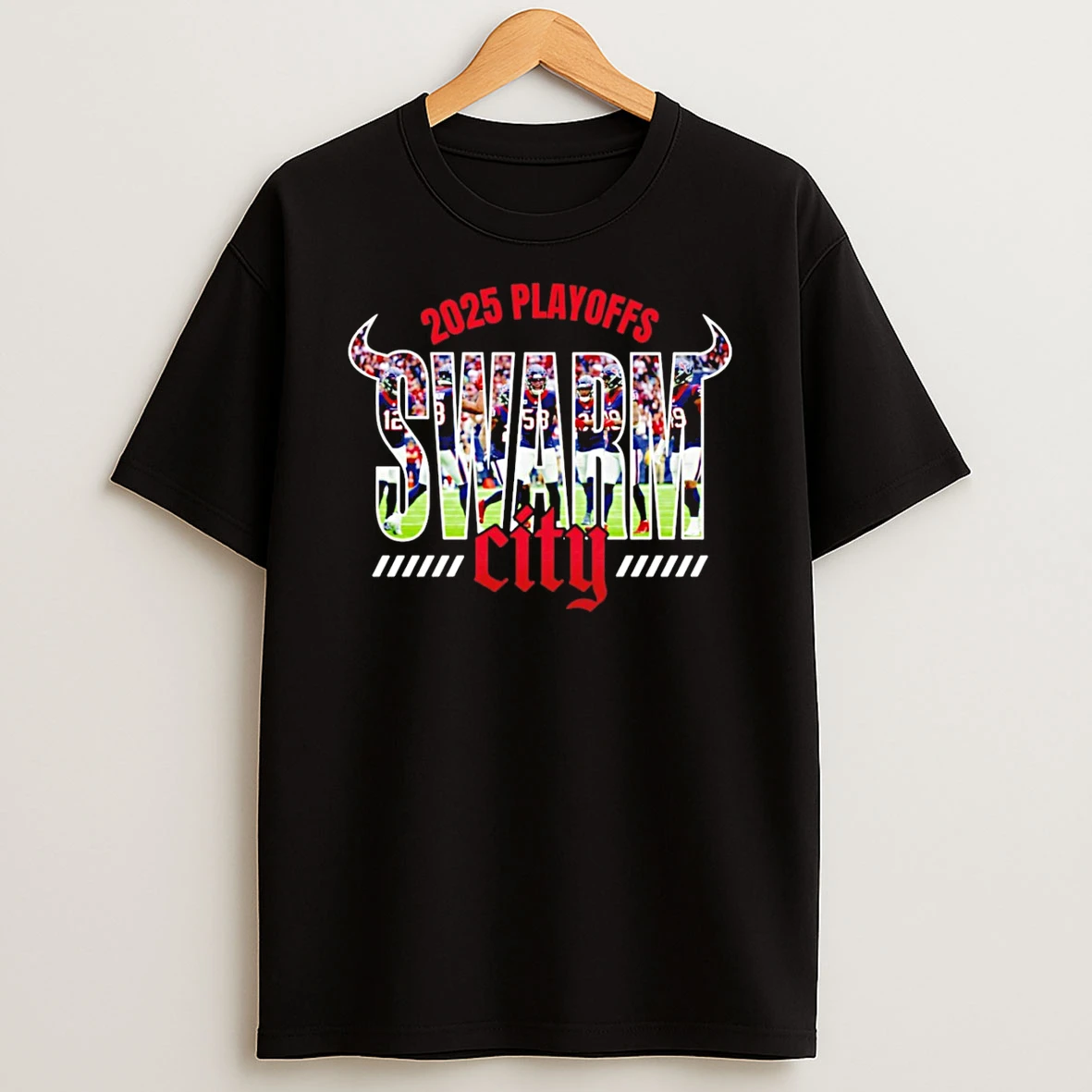 Swarm City 2025 Playoffs Houston Football T Shirt