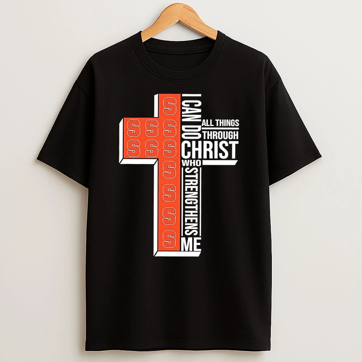 Syracuse Orange Womens Basketball I Can All Things Do Through Christ Who Strengthens Me T Shirt