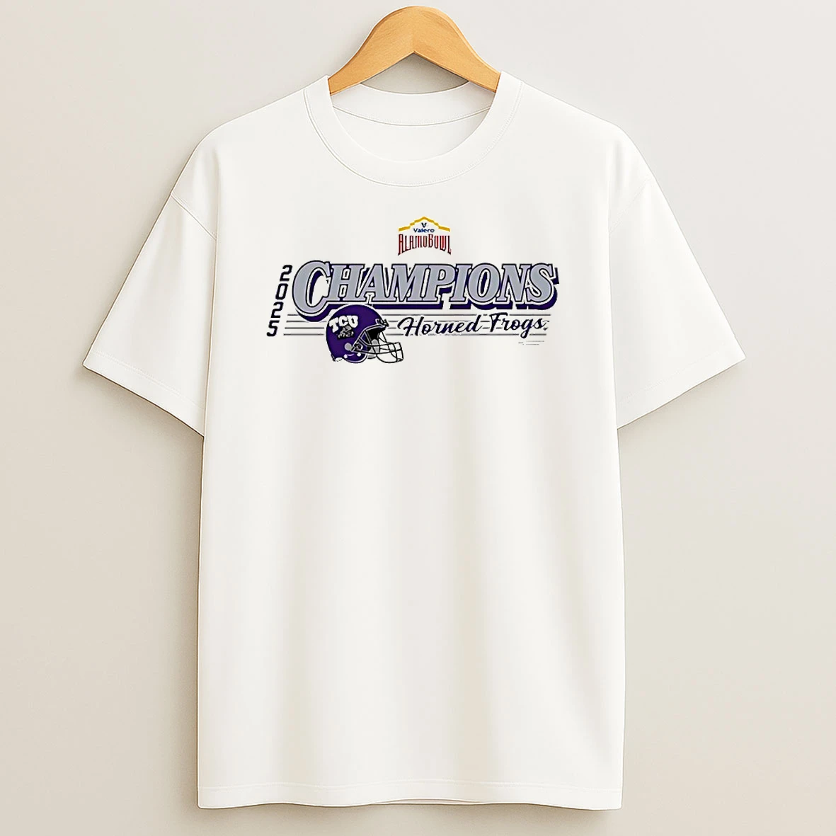 Tcu Horned Frogs 2025 Alamo Bowl Champions Helmet Circle T Shirt