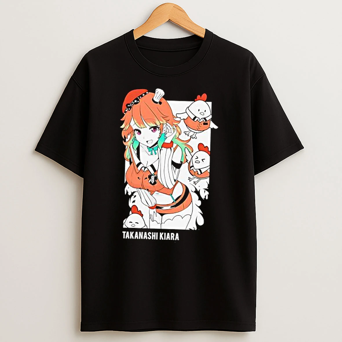 Takanashi Kiara Anime Character Graphic T Shirt