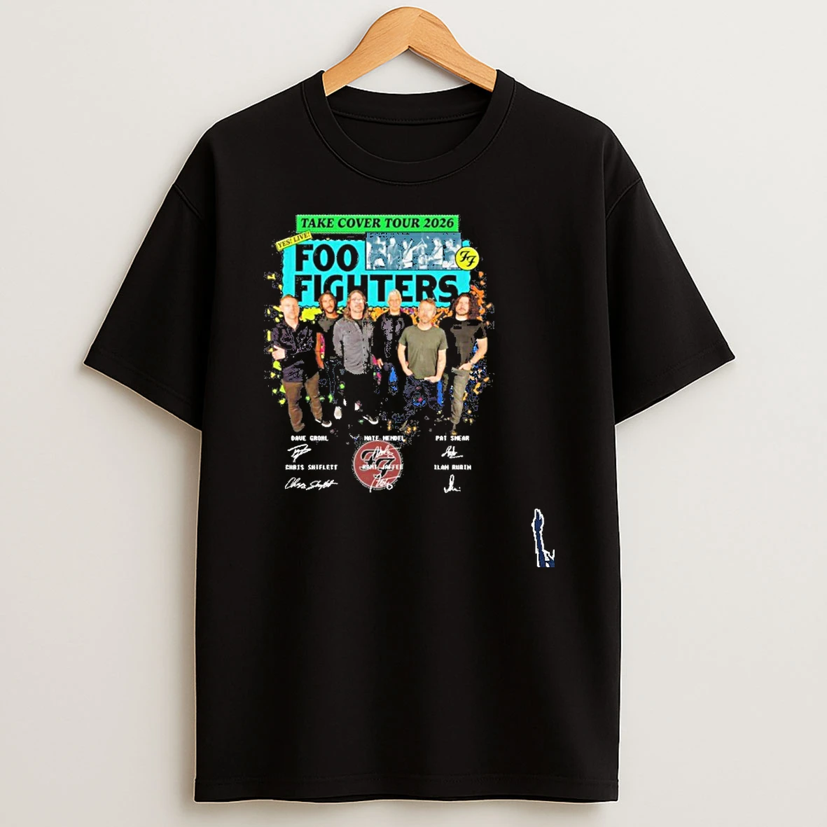 Take Cover Tour 2026 Foo Fighters Members Signatures T Shirt