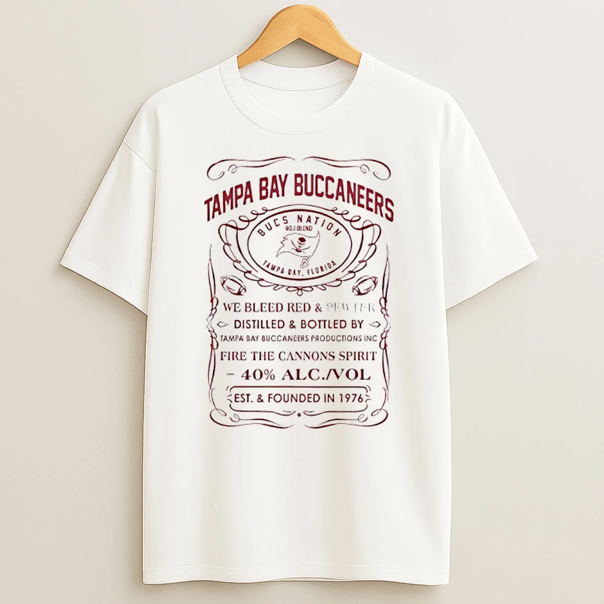 Tampa Bay Buccaneers Nfl Whiskey T Shirt