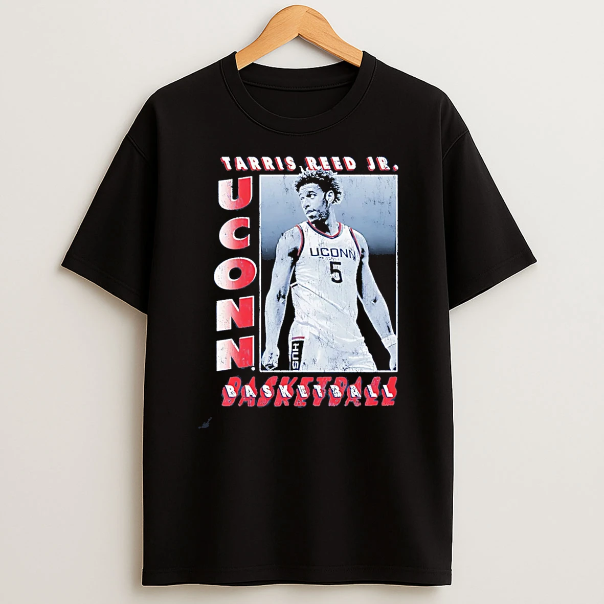 Tarris Reed Uconn Huskies Portrait Vintage T Shirt