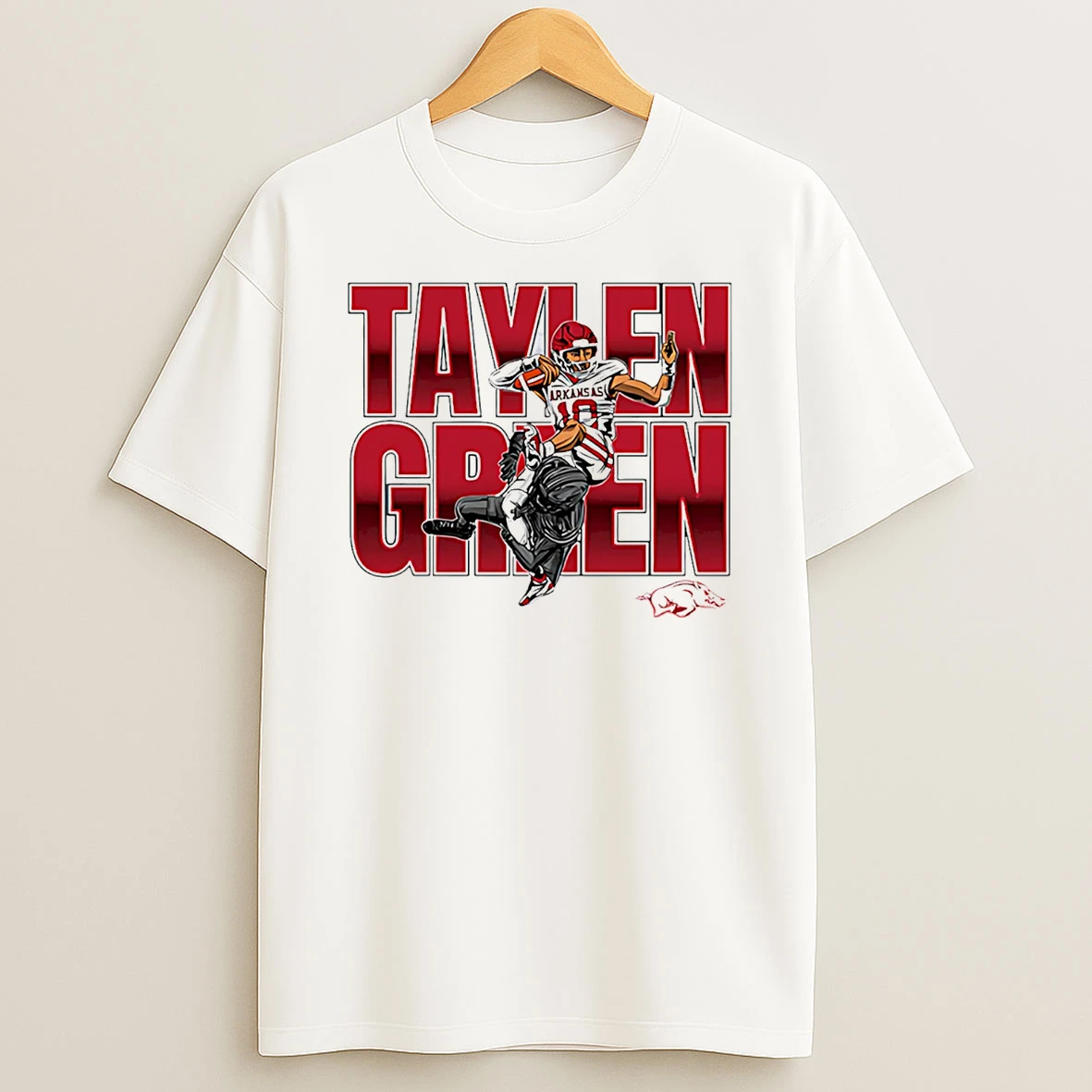 Taylen Green Arkansas Football Ncaa Caricature T Shirt