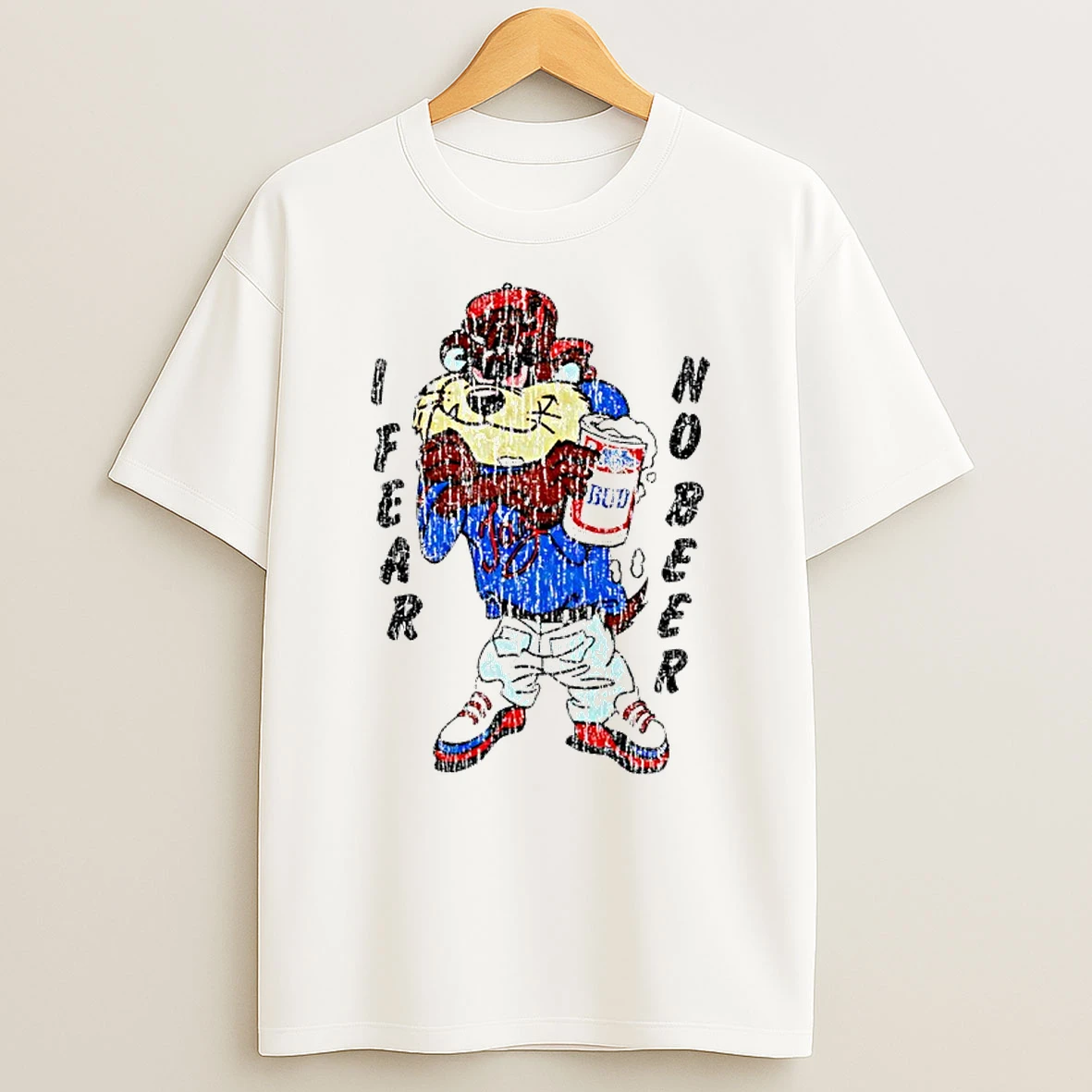 Taz I Fear No Bud Beer T Shirt